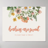 Poster Bébés sont Fleurs sauvages doux signe (Devant)