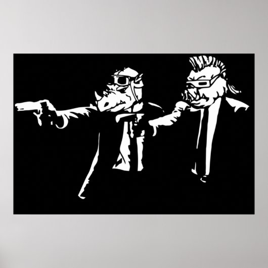 Poster Bebop Rockstable Thug life Pfiction mashup (Devant)