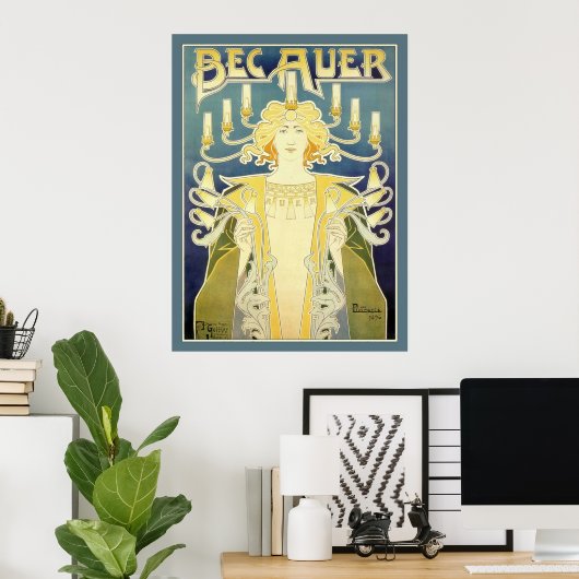 Poster Bec Auer (Bleu) (Bureau à domicile)