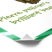 Poster Bec brillant de Pierre le pélican (Coin)