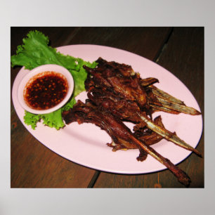 Poster Bec de canard BBQ ... cuisine de rue thaïlandaise