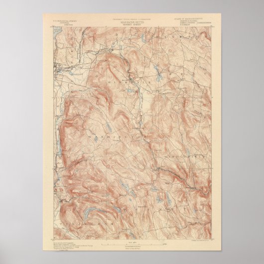 Poster Becket, Massachusetts (Devant)