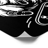 Poster Become Unbearable Funny Skateboarding Bear Meme  (Coin)