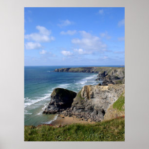 Poster Bedruthan Steps, Cornwall