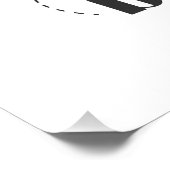 Poster Bee caractère avec mustache lunettes de soleil Bee (Coin)