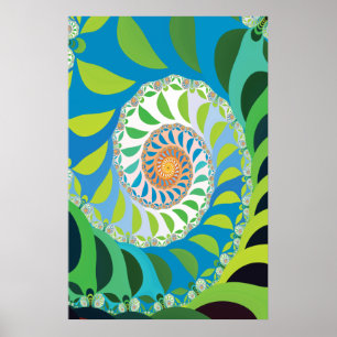 Poster Bee Colony Fractal