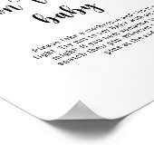 Poster Bee floral - Don't say baby  (Coin)