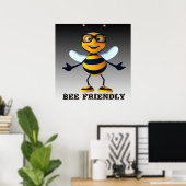 Poster Bee Friendly Bee Gifts ,I Love Bee,Beekeeping Gift (Bureau à domicile)