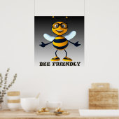 Poster Bee Friendly Bee Gifts ,I Love Bee,Beekeeping Gift (Cuisine)