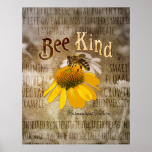 Poster Bee Genre - Canvas Harmonieuse Nature Imprimer