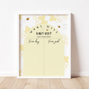 Poster Bee Genre révéler Garçon ou Girl chart