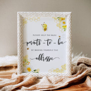 Poster Bee Help the Busy parents Address an Envelope Post