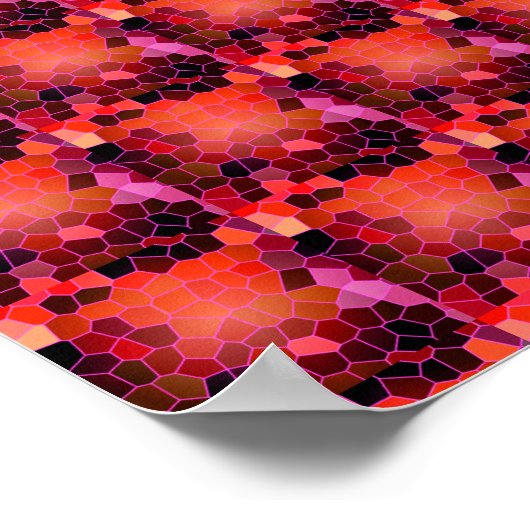 Poster Bee Hive Rouge (Coin)