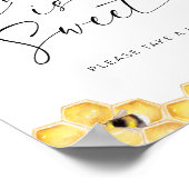 Poster Bee Honeycomb Fête des mariées L'amour est doux (Coin)
