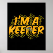 Poster Bee-keeper Funny Beekeeng Pun Humor Honey Aarist G (Devant)