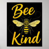 Poster Bee Kind Sitive Quote Cute Funny Design For Kids (Devant)