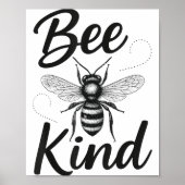 Poster Bee Kind Sitive Quote Cute Funny Design For Kids  (Devant)