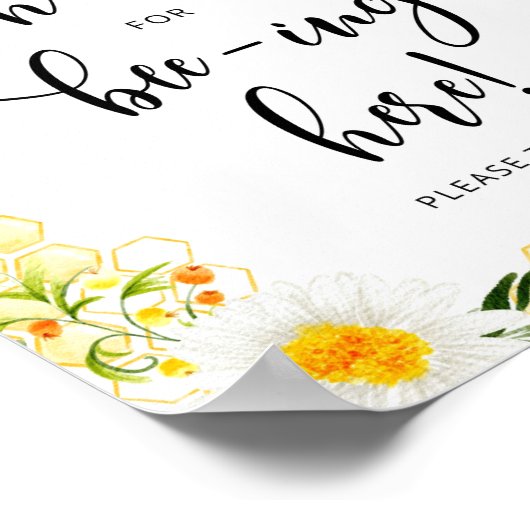 Poster Bee merci d'être ici signe (Coin)