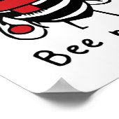 Poster Bee Merry Funny Cadeau de Noël (Coin)