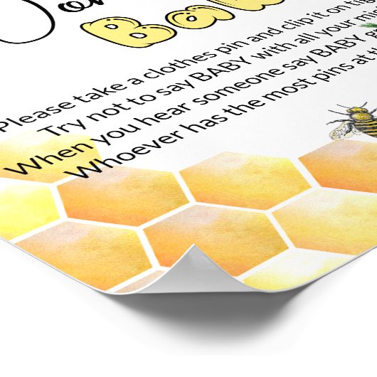 Poster Bee ne dit pas bébé gaby douche jeu (Coin)