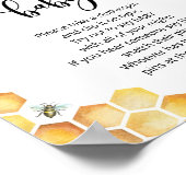 Poster Bee ne dit pas le jeu de baby shower de bébé (Coin)