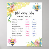 Poster Bee Old Wives Tales Gender Reveve Board (Devant)