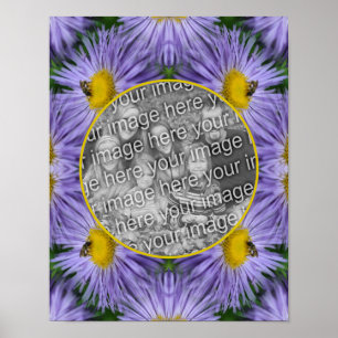 Poster Bee On Purple Flowers Nature Frame Ajouter Votre P