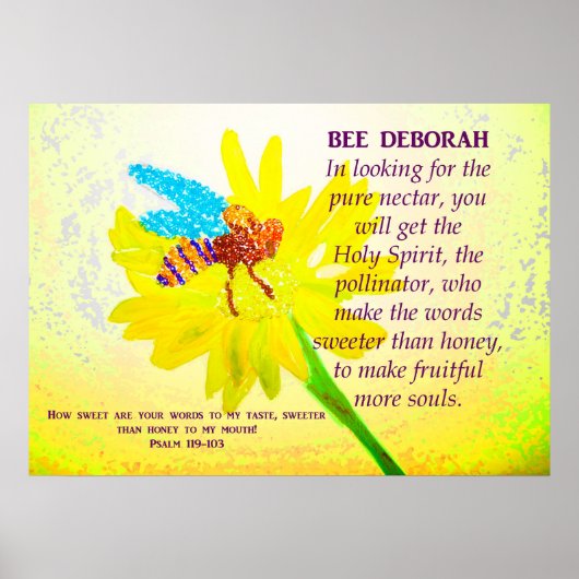 Poster Bee Sweeter Than Honey (Devant)