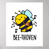 Poster Bee-thoven Funny Music Bee Pun (Devant)