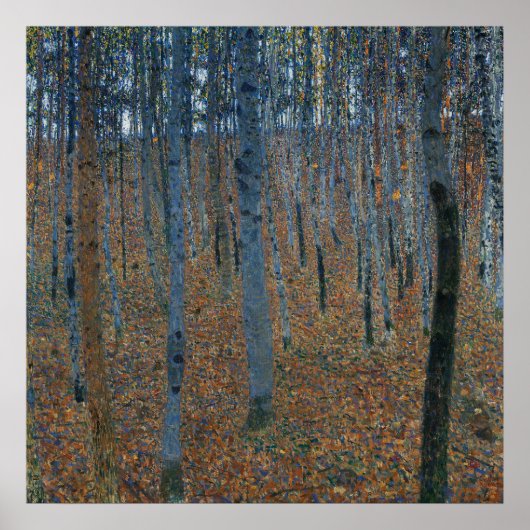 Poster Beech Grove I — Gustav Klimt (1902) (Devant)