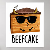 Poster Beefcake Funny Cake Pun (Devant)