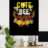 Poster Beekeeper Art Cute Bee Whesome (Bureau à domicile)