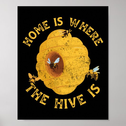 Poster Beekeeper Beekeeper Home Est Là Où Ma Ruche Est (Devant)