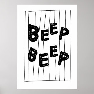 Poster BEEP BEEP - Playful Kids Car & Truck Theme