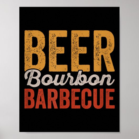 Poster Beer bbq shirt for backyard barbecue grilling (Devant)
