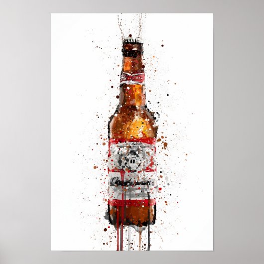 Poster Beer Bottle Wall Art Print 'Amber' (Devant)