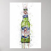 Poster Beer Bottle Wall Art Print 'Green' (Devant)
