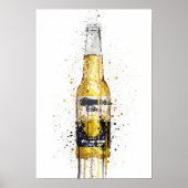 Poster Beer Bottle Wall Art Print 'No Lime' (Devant)