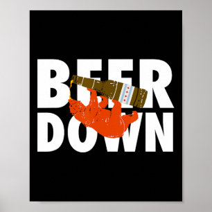 Poster Beer Down Chicago Bières Boire Party T Shirt