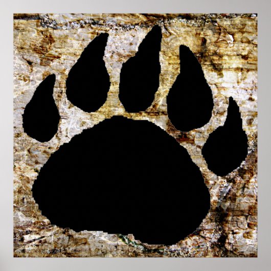 POSTER BEER PAW PRINT (Voorkant)