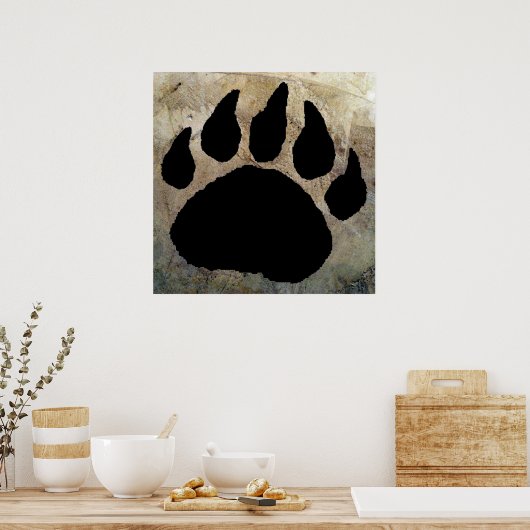 POSTER BEER PAW PRINT (Keuken)
