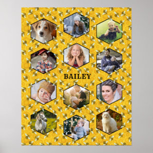 Poster Bees Honeycomb Instagram do-it-yourself Famille Ph