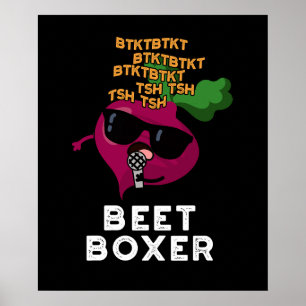 Poster Beet Boxer Funny Beet Pun Dark BG