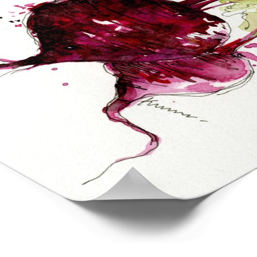 Poster Beet root Cuisine murale (Coin)