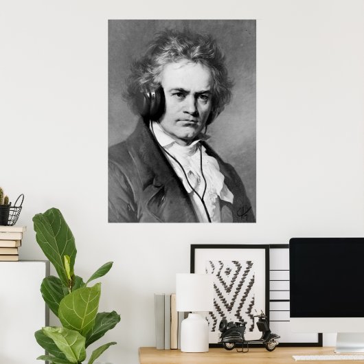 Poster Beethoven Rocks - Art Print (Bureau à domicile)