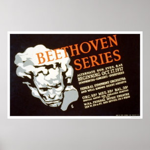 Poster Beethoven Series 1937 WPA
