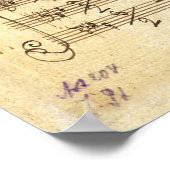 Poster Beethoven Symphony No 9 Original Manuscript Print (Coin)