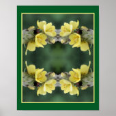 Poster Beetle sur Wild Mullein Flower Abstrait (Devant)