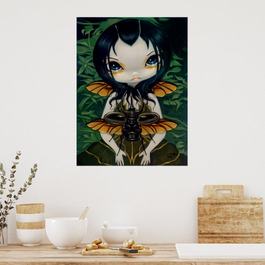 Poster Beetle Wings fée gothique Art Imprimer (Cuisine)
