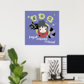 Poster Beetlejus | Chibi Lydia "Étrange et inhabituel" (Bureau à domicile)